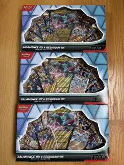 3x Pokemon Salamence ex and Reshiram ex Premium Collection Box Sealed 196214129955 - Image 1