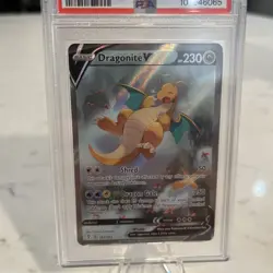 2021 POKEMON SWORD & SHIELD EVOLVING SKIES #192 FULL ART/DRAGONITE V PSA 10 - Image 3
