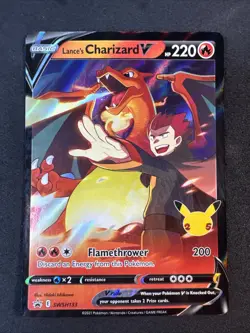 Lance's Charizard V SWSH133 Sword & Shield Black Star Promo Celebrations Pokemon - Image 1