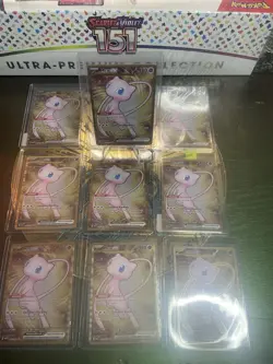 Pokemon TCG Scarlet & Violet 151 Gold Mew UPC Promo Metal Card 205/165 - Image 1
