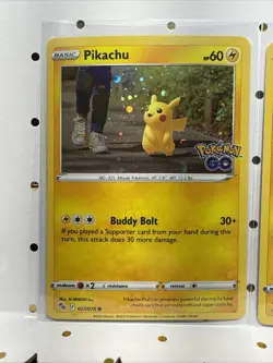 Pikachu Pokemon GO Cosmic Holo Lot Buddy Bolt SWSH234 Gift Delivery Promo Cards - Image 5
