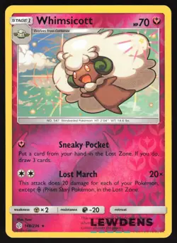 Whimsicott - 148/236 - Reverse Holo Rare - Cosmic Eclipse - Pokemon Card - Image 1