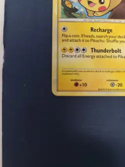 Pokemon Pikachu Holo Black Star Promo HGSS03 2010 Rare HeartGold Card - Image 2