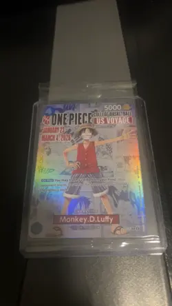 One Piece Monkey.D.Luffy College Basketball US Voyage Promo Card Sealed Rutgers - Image 1