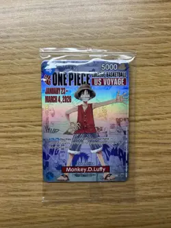 Brand New Sealed One Piece CCG Monkey.D.Luffy US College Basketball Promo Card - Image 1
