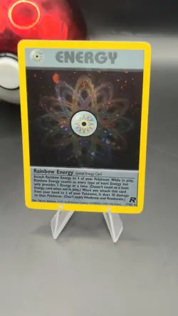 Rainbow Energy 17/82 Holo Rare Team Rocket 2000 - Pokemon Card TCG (NM) - Image 1