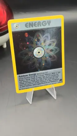 Rainbow Energy 17/82 Holo Rare Team Rocket 2000 - Pokemon Card TCG (NM) - Image 3