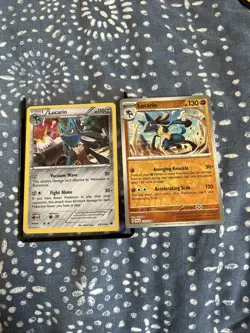 Lucario - 63/124 Holo XY Fates Collide & Lucario 114/198 Reverse Pokemon Card - Image 1