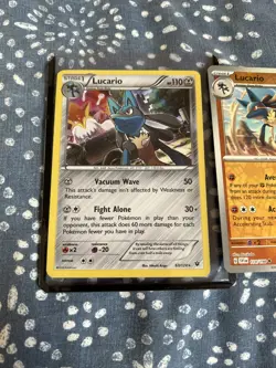 Lucario - 63/124 Holo XY Fates Collide & Lucario 114/198 Reverse Pokemon Card - Image 2