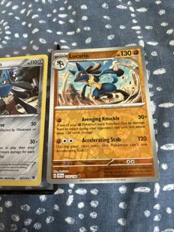 Lucario - 63/124 Holo XY Fates Collide & Lucario 114/198 Reverse Pokemon Card - Image 3