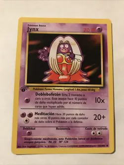 Pokemon TCG Jynx Base Set 31/102 Regular 1st Edition Uncommon Spanish Card - Image 1