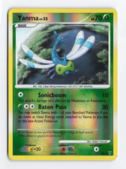 Yanma LV22 SH9 Shiny Reverse Holo Supreme Victors Pokemon Card LP - Image 1