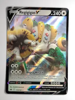 Regigigas V - 113/159 - Pokemon Crown Zenith Sword & Shield Ultra Rare Card NM - Image 1