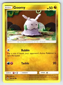 Goomy 94/145 2017 S&M Guardians Rising Pokemon Card TCG Asako Ito Non Holo - VLP - Image 1
