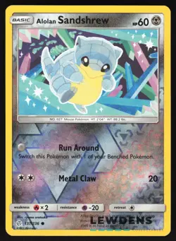 Alolan Sandshrew - 137/236 - Reverse Holo Common - Cosmic Eclipse - Pokemon Card - Image 1