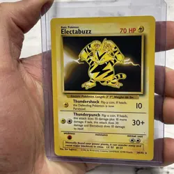2000 Pokemon TCG Electabuzz 20/102 Base Set Non Holo Rare Card Vintage WOTC LP - Image 1