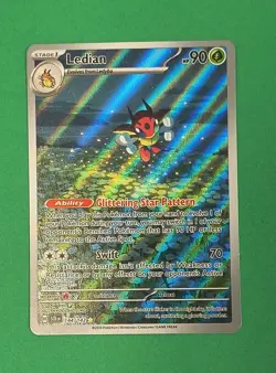 Pokemon TCG Ledian Stellar Crown Holo Illustration Rare Card 144/142 - Image 5