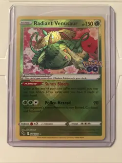 Pokemon Go Radiant Venusaur Holo TCG Card 004/078 NM Condition - Image 1