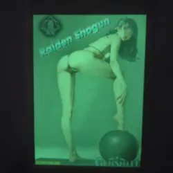 Raiden Shogun Custom Glow In The Dark Waifu Card Pin Up Fan Art - Image 2