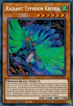 Yugioh DOOD-EN015 Radiant Typhoon Krosea 1st Edition Secret Rare Card - Image 5