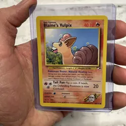 Blaine's Vulpix 65/132 Common Gym Heroes Pokemon NM Near Mint Pokemon Card WOTC - Image 1