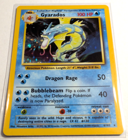 1999 wotc Gyarados 6/102 Base Set Holo Rare Pokemon Card - Image 2