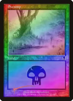 Swamp (341) FOIL Odyssey PLD Basic Land MAGIC THE GATHERING MTG CARD ABUGames - Image 1