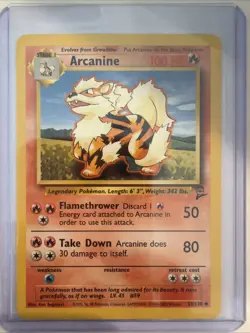 Pokemon TCG Arcanine Base Set 2 Unlimited Uncommon Card 33/130 - Image 1