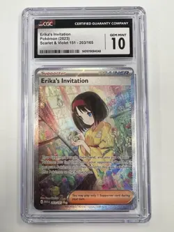 Erika's Invitation ~ 2023 Pokemon CGC 10 Card 203/165 - Scarlet & Violet 151 - Image 1