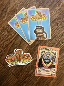 I Am Champion Slam Battle Card Game - 10 Card Pack + Sticker Indie, Retro sci-fi - Image 4