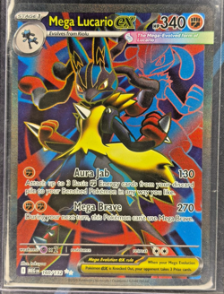 Pokemon TCG Mega Lucario EX Holo Card 160/132 MEG 2025, Mega Evolution - Image 1