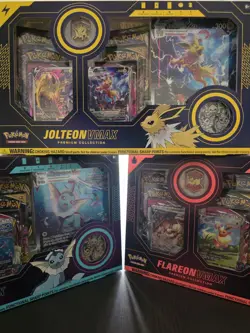 🔥Pokemon Eeveelution Vmax Premium Collection Vaporeon Flareon Jolteon Set Rare - Image 2