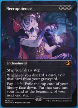 Necropotence (Borderless) Wilds of Eldraine: Enchanting Tales NM (510088) - Image 1