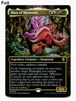 Mass of Mysteries (Borderless) - FOIL - [Commander: Lorwyn Eclipsed] MTG NM - Image 1