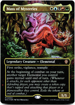 Mass of Mysteries (Borderless) - FOIL - [Commander: Lorwyn Eclipsed] MTG NM - Image 3