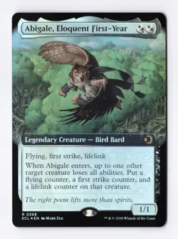 Abigale, Eloquent First-Year (Extended Art Foil) 368 (R) MTG Lorwyn Eclipsed ECL - Image 1