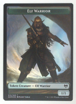 MTG Bling - Foil Double-sided Token - Icy Manalith Elf Warrior - Kaldheim -H239 - Image 2