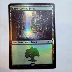 SLD Snow-Covered Forest (5) Secret Lair Drop Foil MTG NM - Image 1