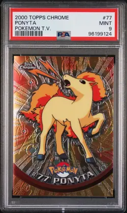 2000 TOPPS CHROME POKEMON T.V. 77 PONYTA | PSA 9 - Image 1