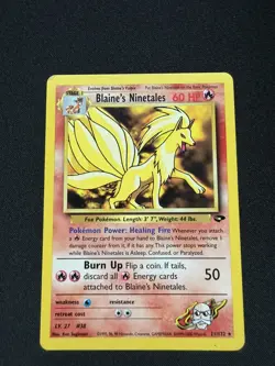 Blaine's Ninetales 21/132 Gym Challenge Rare MP Vintage WOTC - Pokemon TCG - Image 1