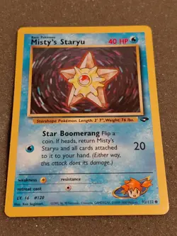 Pokemon Mistys Staryu - Lot Of 2 - Gym Challenge, Gym Hero - Image 2