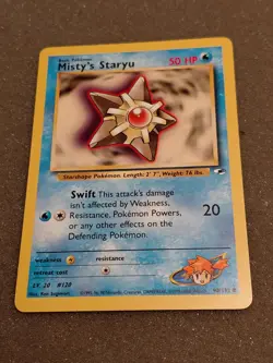 Pokemon Mistys Staryu - Lot Of 2 - Gym Challenge, Gym Hero - Image 4