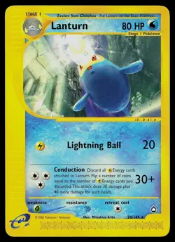 Pokemon Card - Lanturn Aquapolis 20/147 Rare Non-Holo - Image 1