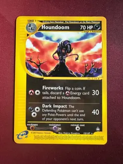 HOUNDOOM 15/147 Aquapolis E-SERIES NON-HOLO rare Pokemon TCG card NM+ - Image 1