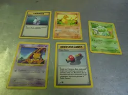 Vintage Lot of Five Pokemon Cards Shadowless - Image 1