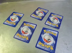 Vintage Lot of Five Pokemon Cards Shadowless - Image 5