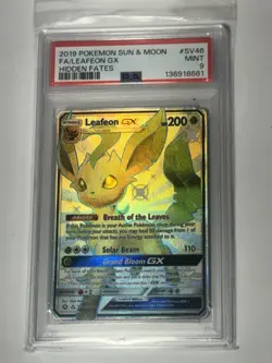 Pokemon TCG Leafeon GX Hidden Fates Shiny Vault Holo Psa 9 - Image 1