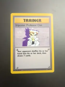 Pokemon Vintage Non-Holo Rare Imposter Professor Oak Base Set 73/102 1999 WotC - Image 1
