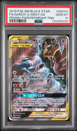 2019 POKEMON SM BLACK STAR PROMO #SM193 FULL ART/GARCHOMP & GIRATINA GX PSA 10 - Image 1