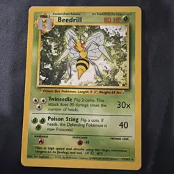 Pokemon Vintage Non-Holo Rare Beedrill 17/102 Base Set WotC 1999 - Image 1